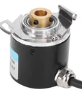 Close-up of AB 2 Phase Hollow Shaft Encoder DC 5-24V 6-8mm Quadrature Encoder For Office Automation And Engineering, Durable Aluminum Build
