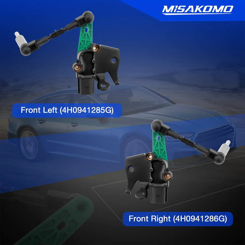Audi Front Left And Right Air Suspension Height Sensor Set For A6 A7 A8 RS7 S6 S7 S8 2011 2018 Replace OE 4H0941285G 4H0941286G High Performance Leveling Sensor Upgrade For Smooth Ride And Proper Headlight Alignment