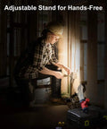 Rechargeable Spotlight Flashlight With 2 Million Lumen LED IP67 Waterproof Long Running Searchlight in hands-free mode