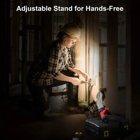 Rechargeable Spotlight Flashlight With 2 Million Lumen LED IP67 Waterproof Long Running Searchlight in hands-free mode