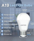 12 Pack A19 LED Light Bulbs, 9W Daylight 5000K, 60W Equivalent, 810 Lumens, Non Dimmable, E26 Base, Ideal For Home Lighting Solution
