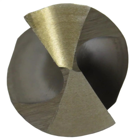 Five Eighths Inch Reduced Shank Cobalt Drill Bit With Half Inch Shank For Hard Metals Stainless Steel And Nickel Alloys Gold Oxide Finish