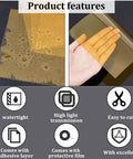 15 Sheets High Temperature Polyimide Film Sticker Set 6.3 X 6.3 Inches 0.05 mm Thick Kapton Tape Gold features adhesive layer