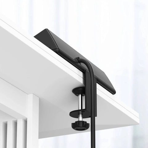 Mounted 8 In 1 Desk Clamp Power Strip With USB-C PD 20W Fast Charging, 2 USB-C, 2 USB-A, 4 AC Outlets installed under desk