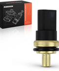 Heavy Duty Engine Coolant Temperature Sensor For Audi And Volkswagen Models, plug and play design, gold and black finish.