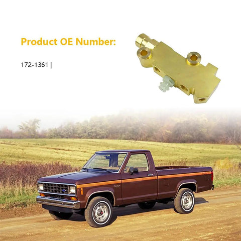 Heavy Duty Brass Brake Proportioning Valve Keeps Line Pressure Rock Solid For Four Wheel Disc Systems Fits Chevy Ford Chrysler And All Street Rods Hot Rods Classic Cars And Trucks With Badass Stopping Power, shown with classic truck.