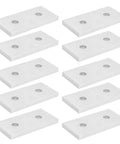 Aluminum Brace Bracket 10 Pack Two Hole Joining Plates For 2020 Aluminum Profiles Oxidized Finish 40mm X 18mm X 4mm