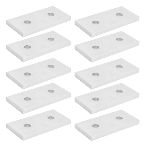 Aluminum Brace Bracket 10 Pack Two Hole Joining Plates For 2020 Aluminum Profiles Oxidized Finish 40mm X 18mm X 4mm