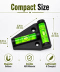 Pro Magnetic RV T Level Bubble Levels 10 Pack with compact size, durable ABS material, and magnetic bottom for easy use.
