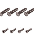 Straight Up Strong Aluminum Sex Bolt Mounting Screws For Surface Door Closers Pack Of Four heavy duty fasteners on a white background.