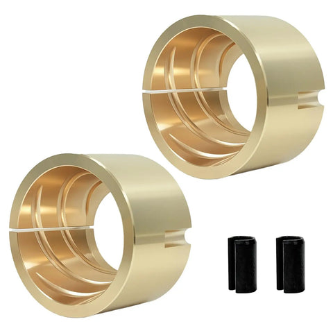 Beefed Up Bronze Upper Kingpin Bushing Rebuild Kit For GM Chevy Dodge Ford Dana 60 Knuckles Off Road Ready Easy Install Replaces OEM Nylon Cone Bushings Heavy Duty For Rock Crawling, bronze bushings and trim pipes