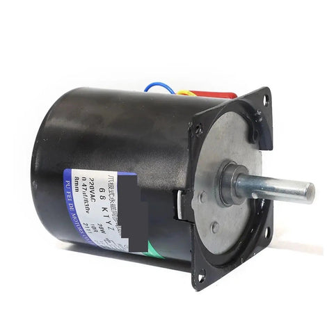 Low Noise High Torque 28W 68KTYZ Permanent Magnet Synchronous Motor With 8mm Center Shaft No Hole Forward Reverse Control 220V AC Electric Motor