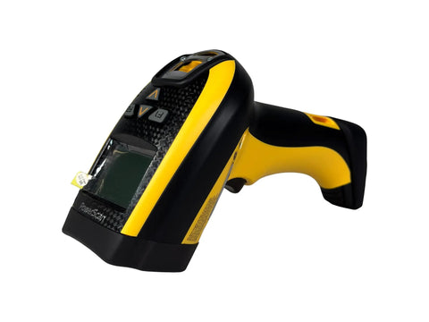 Wireless Barcode Scanner PM9501 DHP910RB With Battery Pack, fast 1D 2D scan, ergonomic black and yellow design