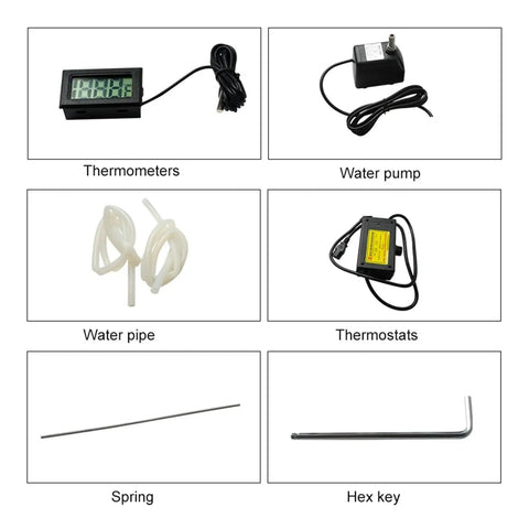 Pro Level One Side Acrylic Heat Bender With Rapid Water Cooling System And Precise Angle Bracket accessories including thermometers, water pump, and thermostats.
