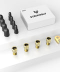 Brass Presta Valve Adapters Kit 4 Pack With 8 Caps Converts Presta To Schrader For Easy Inflation With Standard Pumps Or Air Compressors For Bike Tires