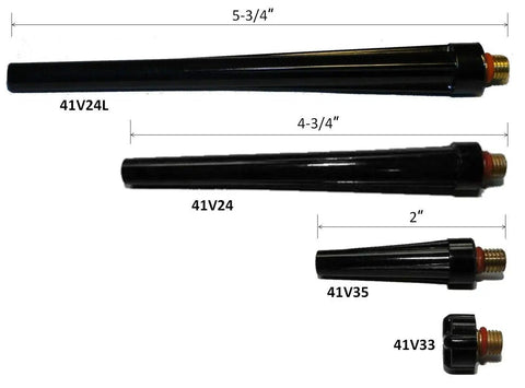 Pro Grade TIG Welding Torch Accessories Kit With Gas Lens Collet Bodies And Quartz Nozzles For SR WP 9 20 25 Torch Series, back caps shown
