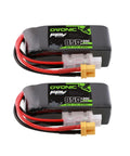 Dual-pack 2S 850mAh 7.4V LiPo Battery 120C with XT30 plug for RC car truck boat drone plane quadcopter helicopter FPV racing.
