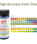 Bottle and color chart of Easy To Use 0 To 14 pH Soil Test Strips Kit For Indoor And Outdoor Gardens, Fast And Accurate Soil Testing Paper