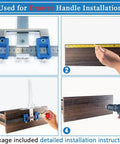 Metal Cabinet Handle Jig With Automatic Center Punch Jitter Free Drilling Guide used for drawer handle installation