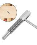 Top Shelf Stainless Steel Retractable Spring Indexing Pin For Cabinets with heavy duty grip and circular end detail.