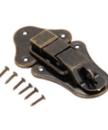 Antique Iron Hasp Lock For Vintage Jewelry Boxes And Furniture Clasp Catch Latch Hardware 95x52mm with screws