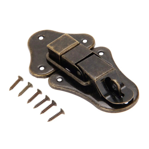 Antique Iron Hasp Lock For Vintage Jewelry Boxes And Furniture Clasp Catch Latch Hardware 95x52mm with screws
