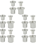 Pro Grade Dowel And Tenon Center Transfer Plugs For Precision Woodworking, Dead On Accurate Drilling Markers in various sizes.