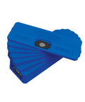 No Hassle Magnetic Setup And Spacer Shims For Pinpoint Drawer Alignment Durable Plastic Carpenter Blocks in blue, showing layered design and magnetic feature.