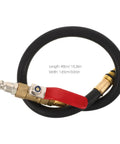 Ultimate European Cylinder Pressure Hose For Vehicle Engine Leak Testing Air Holder Pipe And Cylinder Test Line Good For Garage Diagnostic Leak Detection So You Can Fix Engine Right Away Without Breaking A Sweat Inside Garage. Black rubber hose, 49cm