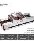 Built Like A Tank Heavy Duty Self Centering Bench Vise Featuring Six Inch Parallel Jaws For CNC Workbenches, 150mm jaw width.