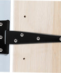8 Pack 5-Inch Black Painted Galvanized T-Type Tee Hinges For Garage Doors, Cabinets, Gates with weld-on mounting detail