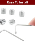 25 Pcs 10 32 Hex Socket Cup Point Grub Screws Set Stainless Steel 304 Internal Hex Drive Headless Set Screws and wrench
