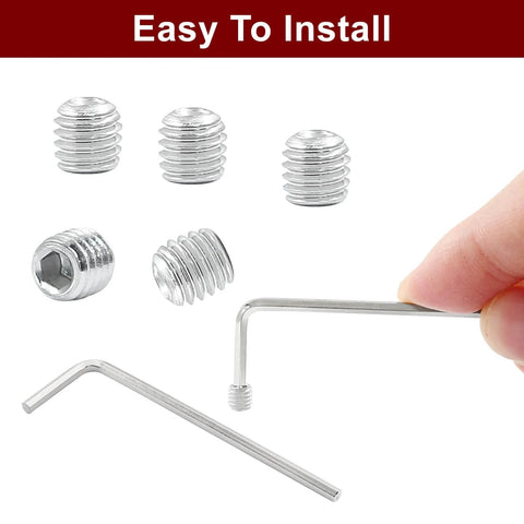 25 Pcs 10 32 Hex Socket Cup Point Grub Screws Set Stainless Steel 304 Internal Hex Drive Headless Set Screws and wrench