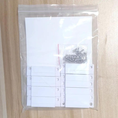 Five Pack Surface Mounted NC Magnetic Door Contact Sensors for Alarm Systems with screws in packaging