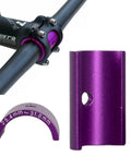 Bike Handlebar Shim 25.4mm To 31.8mm Aluminum Alloy Stem Adapter 6061 Lightweight 33g Easy Install 45mm Wide Purple Finish
