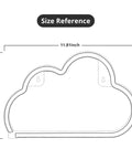 Size reference with outline of neon sign dimensions, unrelated to Heart Angel Wings Neon Sign For Teens And Girls Room Decor USB Powered Neon Light With On Off Switch Cute Vibe For Desks Dresser Dorm Rooms And Wall Art 14 By 4 Point 5 Inch LED Sign.