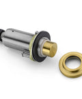 Matte Black Air Switch Kit With Long Button For Garbage Disposal Single Outlet Full Brass Construction Easy Install On Sink Top