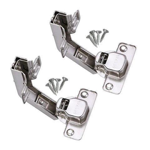 Two Pack Corner Cabinet Door Hinges Set 135 Degree Hinges With Plates And Screws For Kitchen Cabinets And Furniture Hardware Durable Steel