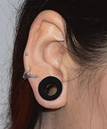 10 Gauge Silicone Ear Gauges Set Ultra Thin Tunnels Plugs For Ear Piercing in 2.5mm black flexible silicone worn in ear