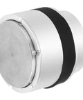 Close-up of 51mm Coffee Tamper Press Type Hammer Powder Distributor Leveler Tool, durable aluminum and stainless steel construction.