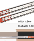 Soft Close Drawer Runners In Stainless Steel 3 Section Telescopic Drawer Slides With Ball Bearing Side Mount Guides 20 Inch Pack Of 2 Built Tough Damping Rails For Kitchen Cabinets And Furniture Drawers; dimensions shown