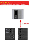 Generator Interlock Kit For CH Series Vertical Throw Panels 150 And 200 Amp, Two And One Quarter Inch Spacing Diagram