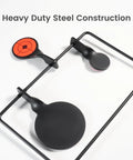 Auto Reset AR500 Steel Shooting Target With Spinner Mechanism, Self Healing 1/4 Inch Target, three black and orange target plates