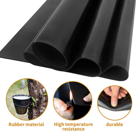 Heavy Duty Pro Grade Neoprene Rubber Sheet Roll 80 Inch By 40 Inch By One Eighth Inch Thick Insulated Heatproof Gasket Material