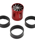 Double Turbine Air Intake Fan For Cars That Really Boost Airflow And Save Gas Metal Turbo Charger Style Intake High Flow Design