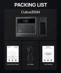 Packing list for Portable Power Station 700W Surge, 230.4Wh LiFePO4 Battery, 110V 350W Pure Sine Wave AC Outlet, Solar Generator.