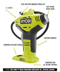 Cordless 18V ONE Plus High Pressure Inflator With Digital Gauge 0 To 150 PSI Pistol Grip Comfort, showing hose and digital gauge