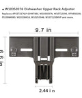 W10350376 dishwasher top rack parts kit six pack W10350376 W10195839 W10195840 replacement for Whirlpool Kenmore Elite 665, 9.7x6.9x2.44 inches.
