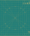 Self Healing Rotating Cutting Mat 17x17 Inches With Grid For Quilting Sewing Fabric And Crafts 360 Degree Spin Green