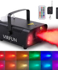 All In One Fog Machine With 6 LED Lights And 12 Color Effects, Wireless And Wired Remote Control, 500ml Tank, side view